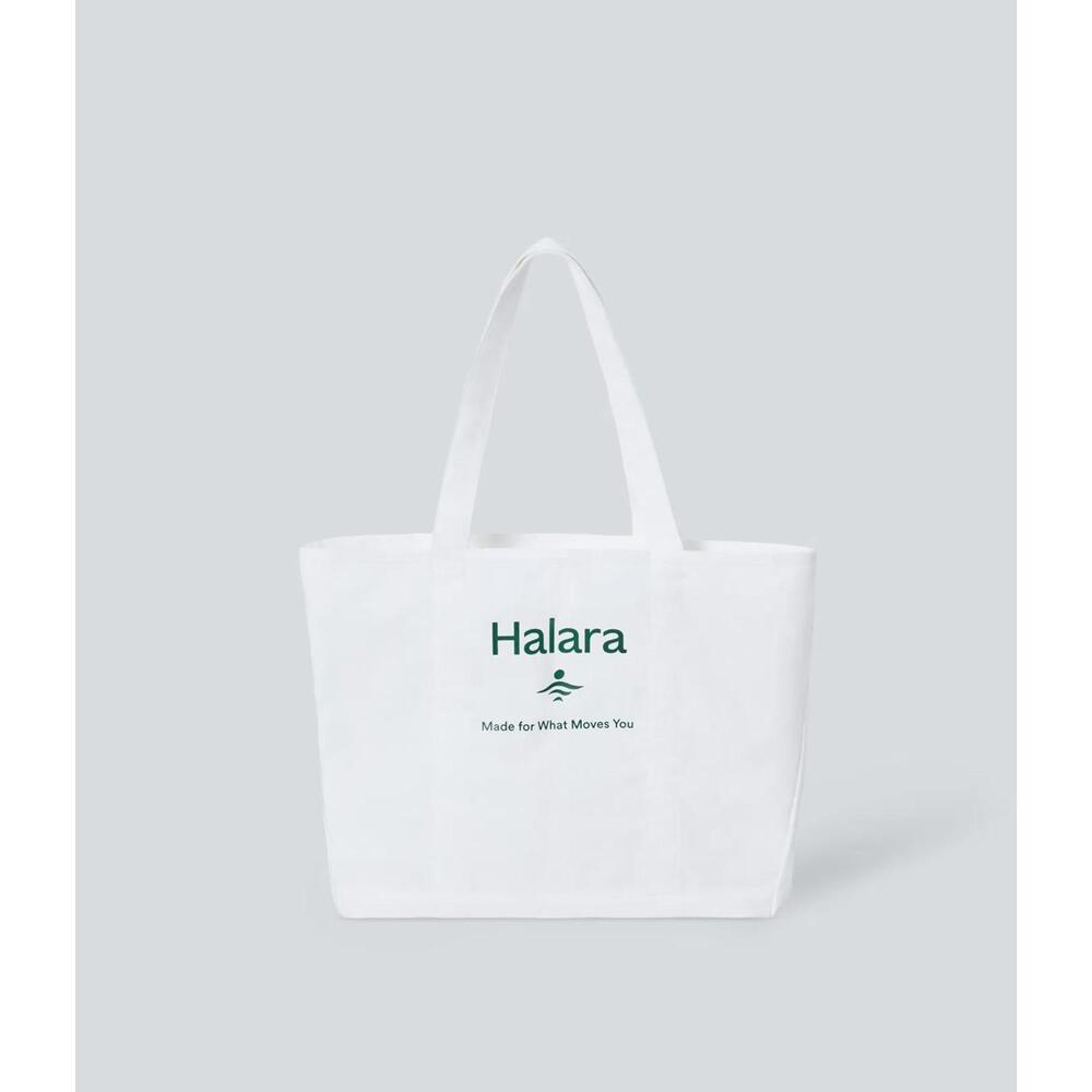 NWT Halara Letter Print Casual Canvas Tote Bag